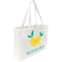 Vacances & Voyages|Sac Tote Bag*Draeger Paris Tote bag coton Profiter sans se presser