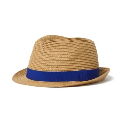 Chapeaux*Draeger Paris Trilby galon bleu roi
